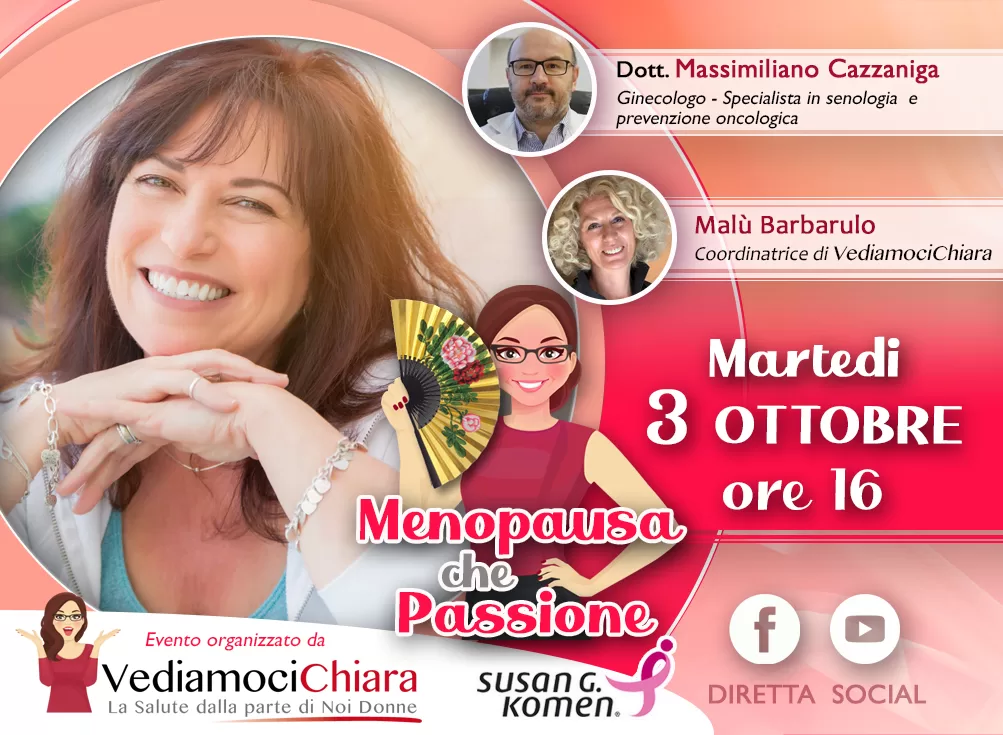 Menopausa che Passione torna nel mese dedicato alla Salute del Seno